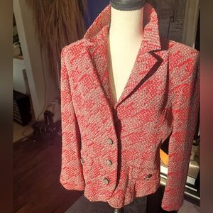 St. John Red and Gray Women's Jacket
